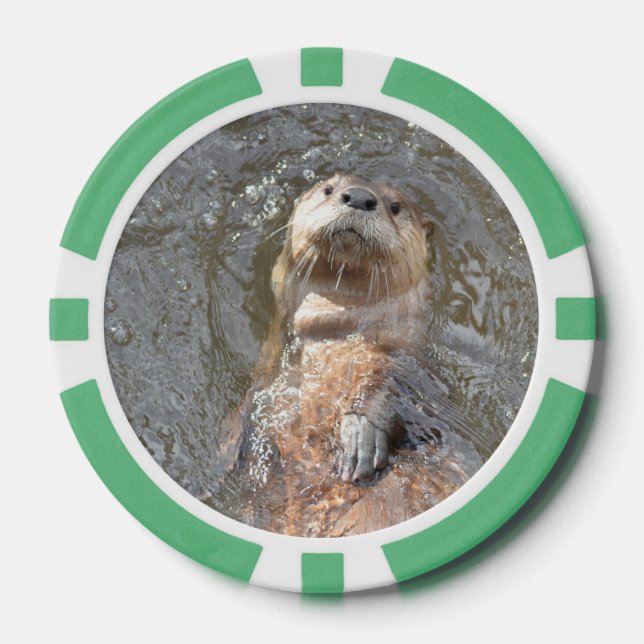 Otter Back Float Pokerchips (Vorderseite)