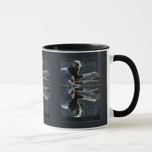 Otter Beauty Wild Otter Fotografie Tasse (Rechts)