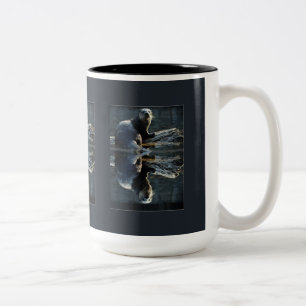Otter Beauty Wild Otter Fotografie Zweifarbige Tasse