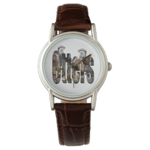 Otter-Bild-Logo mit Ottern, Armbanduhr
