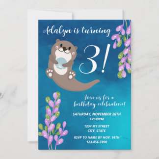 Otter Birthday Einladung