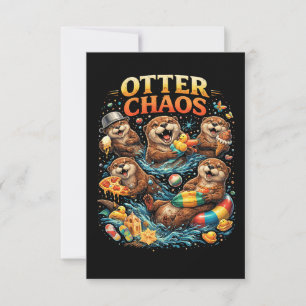 Otter Chaos Dankeskarte