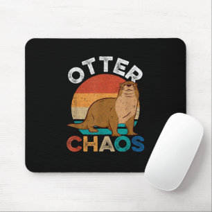 Otter Chaos für Männer Frauen Niedlich Otter Lover Mousepad
