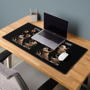 Otter Chaos Lustiger Bagel Kampfende Seeotter Wort Schreibtischunterlage