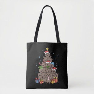 Otter Christmas Tree Funny Christmas Geschenk Tasche