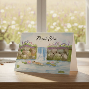 Otter Danke mit Waldwasserfall Karte