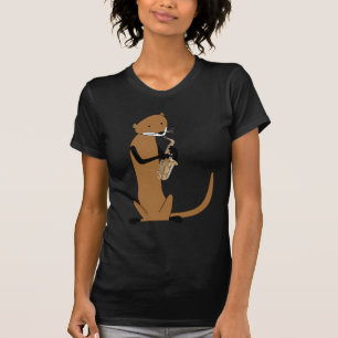 Otter, der das Saxophon spielt T-Shirt