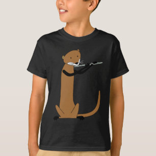 Otter, der die Flöte spielt T-Shirt