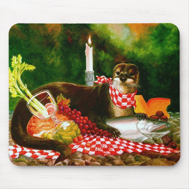 Otter dringt Picknick Mousepad ein (Vorne)