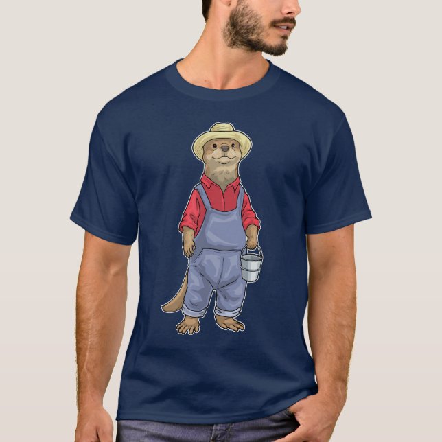 Otter Farmer Bucket Farm T-Shirt (Vorderseite)