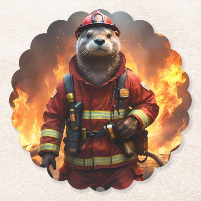 Otter Fireman Backburing, Untersetzer (Vorderseite)