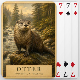 Otter Forest Rivers VINTAGE Spielkarten