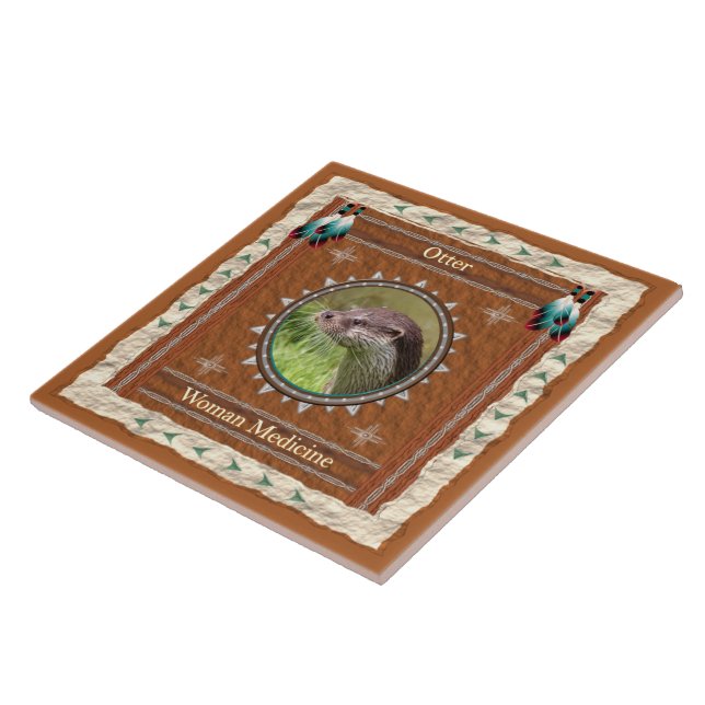 Otter - Frauenmedizin - Keramik Fliese (Seite)