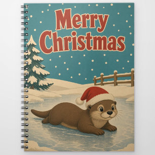 Otter Frozen Yard Animal Weihnachten Notizblock