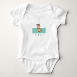 Otter ・ Fügen Sie Ihren Namen Niedlich Alphabet Baby Strampler