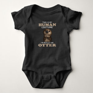 Otter-Geschenk   Mein menschliches Kostüm bin ich Baby Strampler