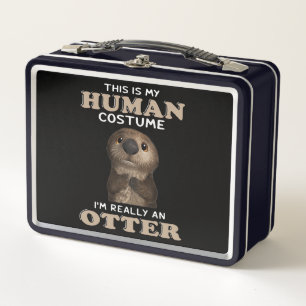 Otter-Geschenk Mein menschliches Kostüm Ich bin w Metall Brotdose
