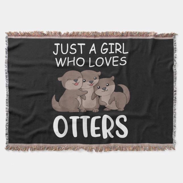 Otter-Geschenk| Nur ein Mädchen, das andere Lieben Decke (Vorderseite)