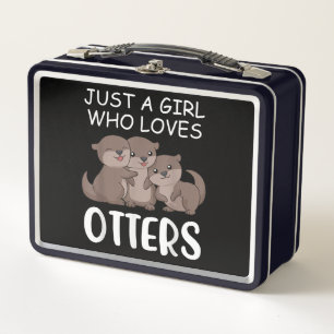 Otter-Geschenk  Nur ein Mädchen, das andere Lieben Metall Brotdose
