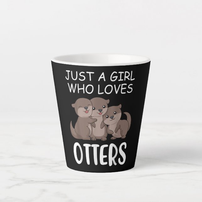 Otter-Geschenk| Nur ein Mädchen, das andere Lieben Milchtasse (Vorderseite)