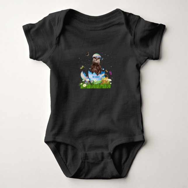 Otter Gift | Otter Welpe schön Baby Strampler (Vorderseite)
