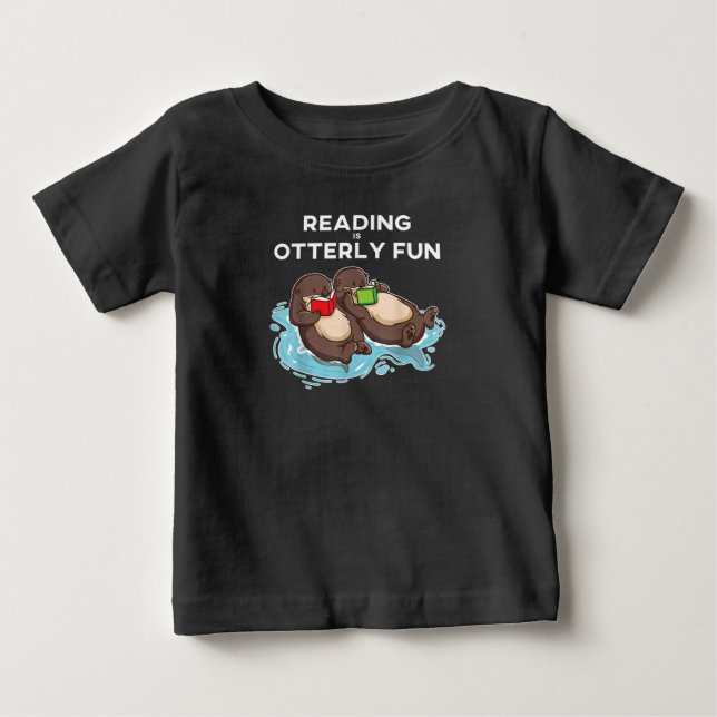 Otter Gift | Sea Otter Book Reading Gift Bookwürme Baby T-shirt (Vorderseite)
