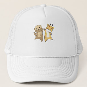 Otter Giraffe Sweet Animes for Children Animal Truckerkappe