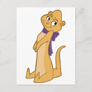 Otter Girl Sitting Postkarte