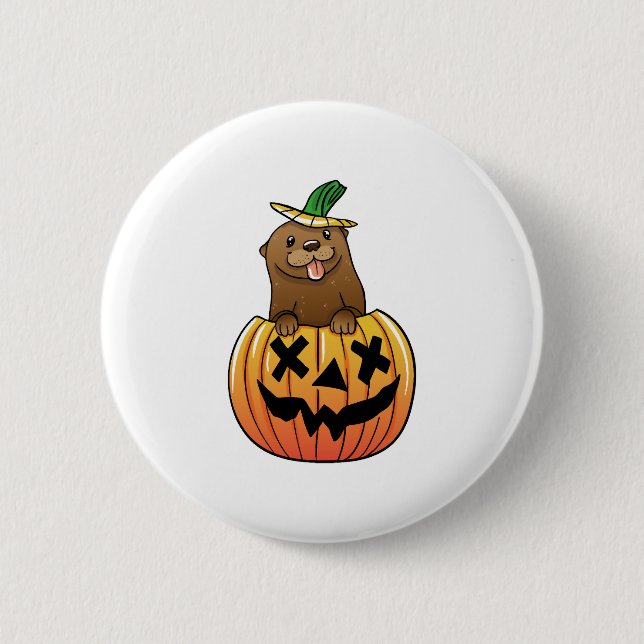 Otter Halloween  Button (Vorderseite)