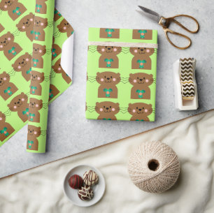 Otter-Herz Geschenkpapier