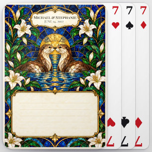 Otter-Hochzeitsgästebuch-Unterschriften-Deck Spielkarten