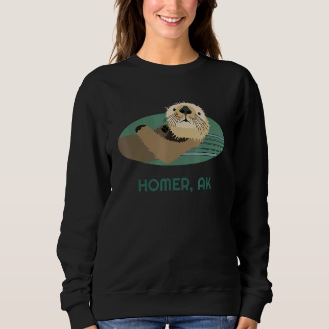 Otter Homer Alaska Küstenresident Fisherman Sweatshirt (Vorderseite)