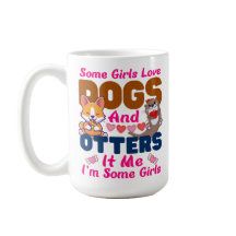 Otter Hund einige Mädchen Liebe Hunde und