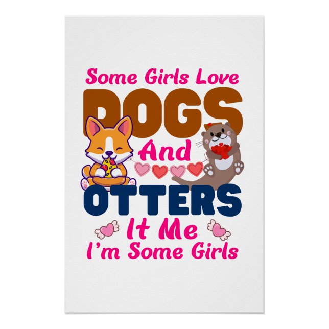 Otter Hund einige Mädchen Liebe Hunde und Poster (Vorderseite)