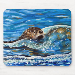 Otter in der Meeresmalerei Mousepad
