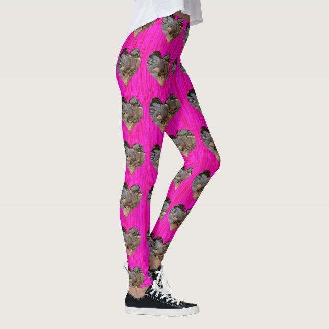 Otter in Liebe Hörnchen auf rosa, Leggings (Rechts)