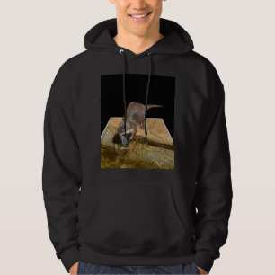 Otter isst Fisch, Mens Black Sweatshirt