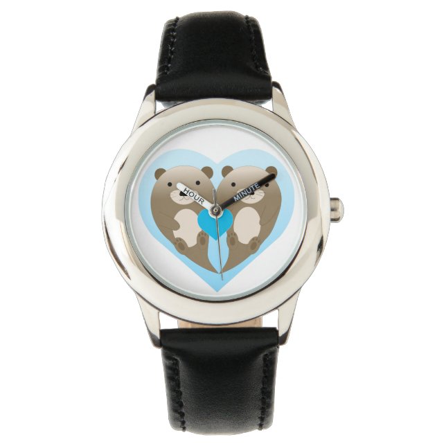 Otter-Liebe Armbanduhr (Vorderseite)