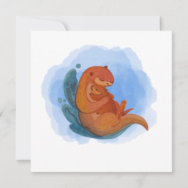 Otter Liebe Blank Card Feiertagskarte (Vorderseite)