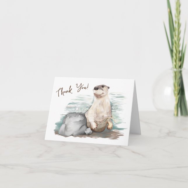 Otter Liebe - Danke, Cards Dankeskarte (Vorderseite)