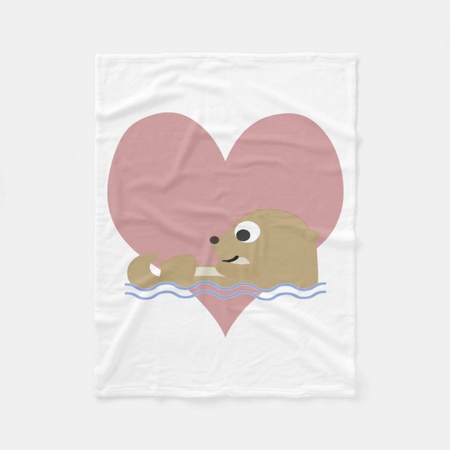 Otter-Liebe Fleecedecke (Vorderseite)