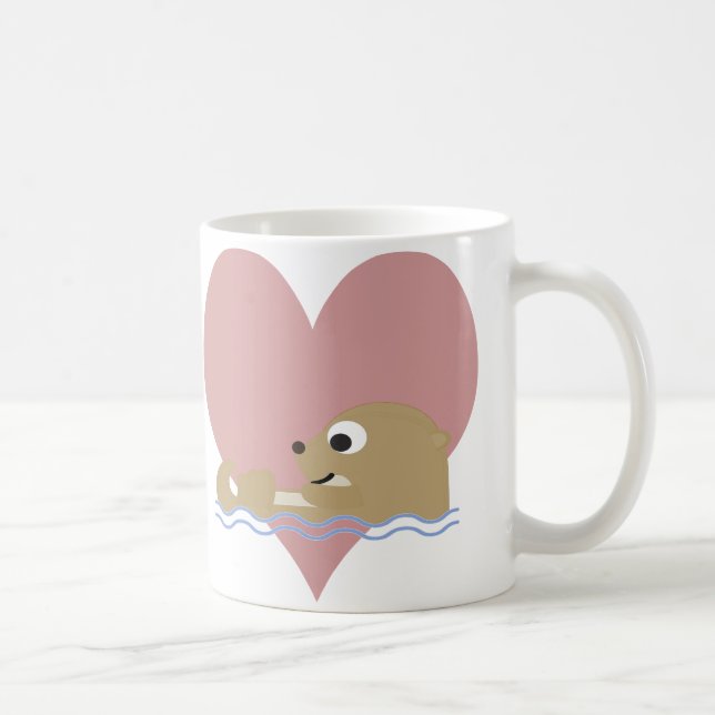 Otter-Liebe Kaffeetasse (Rechts)