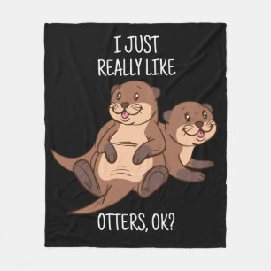 Otter Lover Women Sea Otter Geschenk für Männer  Fleecedecke