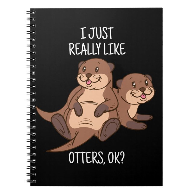 Otter Lover Women Sea Otter Gift for Men Otter Notizblock (Vorderseite)