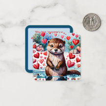 'otter'-ly Niedlich Kids-Klasse Valentine Note Car