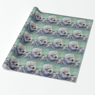 Otter-Malerei Geschenkpapier