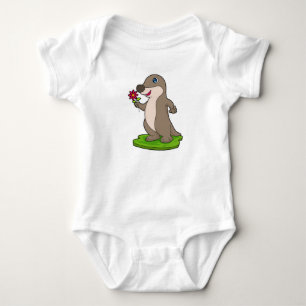 Otter mit Blume Baby Strampler
