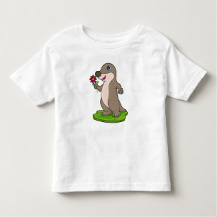 Otter mit Blume Kleinkind T-shirt