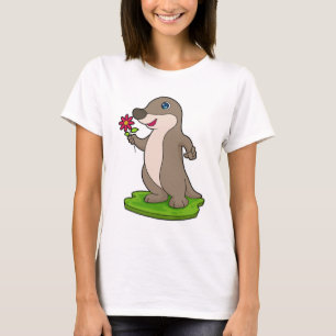 Otter mit Blume T-Shirt