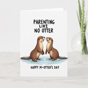 Otter-Muttertag-Illustrationskarte Karte